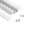 RENDL LED-nauhat LED PROFILE B upotettu 1m alumiini/valkoinen akryyli R13865 3