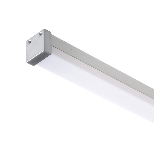 LED PROFILE D felületre szerelhető 1m  alumínium/tej akril