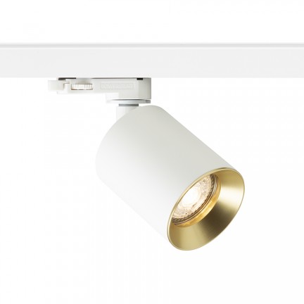 RENDL 3-vaiheiset kiskot DARIO 3-vaihekiskolle valkoinen harjattu messinki 230V LED GU10 9W R13873 1