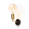 RENDL Spotlight ARAQ wandlamp geborsteld messing/zwart 230V LED E27 15W R13890 4