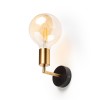 RENDL Spotlight ARAQ wandlamp geborsteld messing/zwart 230V LED E27 15W R13890 5
