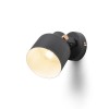 RENDL Spotlight CELEIA opbouwlamp mat zwart geborsteld koper 230V LED E27 11W R13902 4