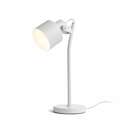 RENDL bordlampe CELEIA bordlampe mat hvid mat nikkel 230V E27 40W R13903 1