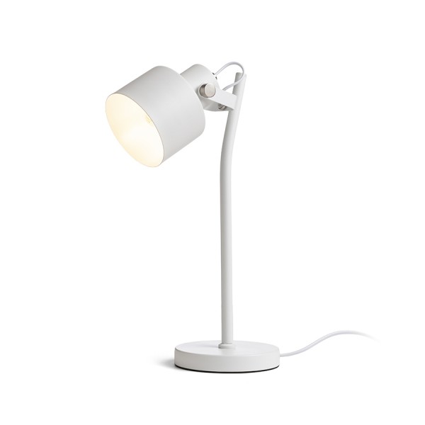 RENDL bordlampe CELEIA bordlampe mat hvid mat nikkel 230V LED E27 11W R13903 1