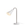 RENDL tafellamp ANIKA tafellamp mat wit mat nikkel 230V LED E27 15W R13905 2