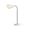 RENDL lámpara de mesa ANIKA de mesa blanco mate níquel mate 230V LED E27 15W R13905 2