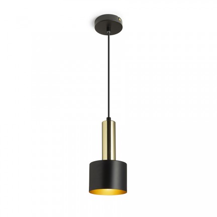 RENDL függő lámpatest GIULIA 12 függő lámpa fekete/aranybarna sárgaréz 230V LED E27 11W R13909 1