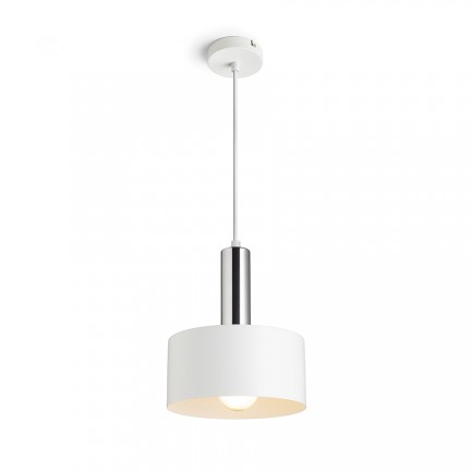 RENDL pendant lamp GIULIA 20 pendant white chrome 230V LED E27 15W R13910 1