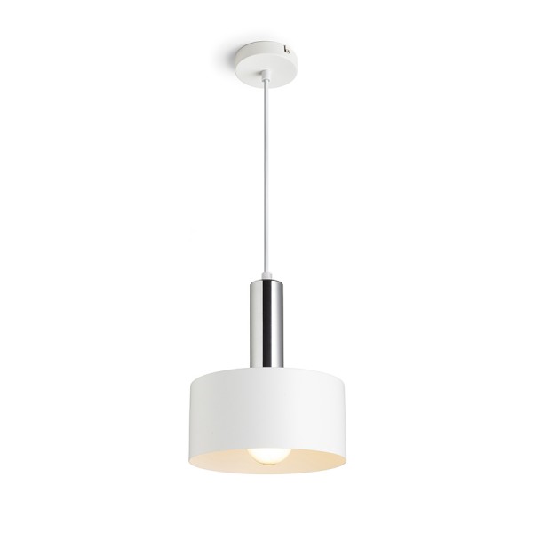 RENDL hanglamp GIULIA 20 hanglamp wit chroom 230V LED E27 15W R13910 1