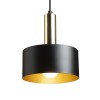 RENDL lámpara colgante GIULIA 20 colgante negro/dourado cinza latón 230V LED E27 15W R13911 3