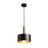 RENDL lámpara colgante GIULIA 20 colgante negro/dourado cinza latón 230V LED E27 15W R13911 1