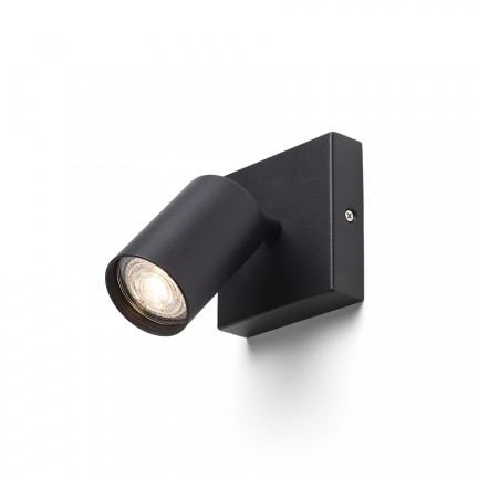 RENDL Spotlight DUDE SQ opbouwlamp zwart 230V LED GU10 9W R13921 1