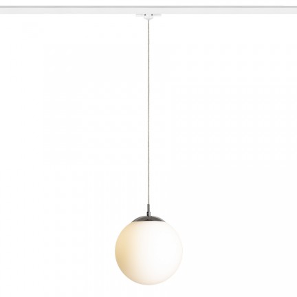 RENDL 3F système de rails LUNA 25 pour rail triphasé verre opale coloré/chrome 230V LED E27 15W R13968 2