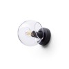 RENDL wandlamp SOLARIS opbouwlamp helder glas/zwart 230V LED E14 7W R13994 5
