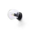 RENDL wandlamp SOLARIS opbouwlamp helder glas/zwart 230V LED E14 7W R13994 6