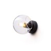 RENDL nástěnná lampa SOLARIS přisazená čiré sklo/černá 230V LED E14 7W R13994 2