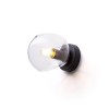RENDL wandlamp SOLARIS opbouwlamp helder glas/zwart 230V LED E14 7W R13994 1