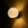 RENDL wandlamp SOLARIS opbouwlamp melkglas/zwart 230V LED E14 7W R13995 3