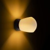 RENDL wandlamp SOLARIS opbouwlamp melkglas/zwart 230V LED E14 7W R13995 2