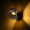 RENDL wall lamp SOLARIS surface mounted smoke-colored glass/black 230V LED E14 7W R13996 4