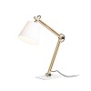 RENDL lámpara de mesa NIZZA de mesa polialgodón blanco/madera 230V LED E14 7W R14031 2