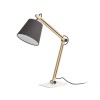 RENDL lámpara de mesa NIZZA de mesa polialgodón negro/madera 230V LED E14 7W R14032 3