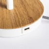 RENDL table lamp KEITH/RON 15/20 table with USB Polycotton white/beech 230V LED E27 15W R14036 2