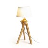 RENDL lámpara de mesa AMBITUS/ALVIS 24 de mesa blanco crema bambú 230V LED E27 11W R14040 2