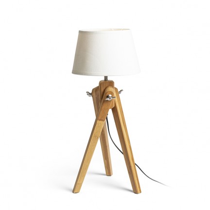 RENDL lámpara de mesa AMBITUS/ALVIS 24 de mesa blanco crema bambú 230V LED E27 7W R14040 1