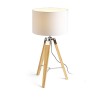 RENDL stolní lampa ALVIS/RON 40 stolní Polycotton bílá/bambus 230V LED E27 15W R14042 2