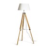 RENDL stojanová lampa ALVIS/AMBITUS 46 stojanová krémově bílá bambus 230V LED E27 11W R14044 1