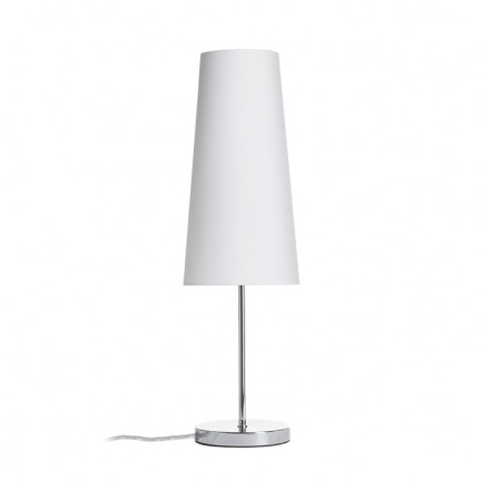 RENDL table lamp NYC/CONNY 15/30 table Polycotton white/chrome 230V LED E27 11W R14049 1