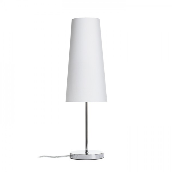 RENDL stolní lampa NYC/CONNY 15/30 stolní Polycotton bílá/chrom 230V LED E27 11W R14049 1