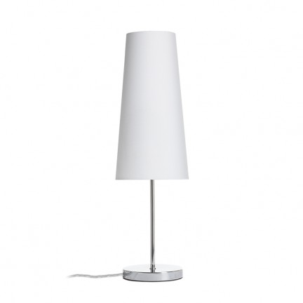 RENDL Tischlampe NYC/CONNY 15/30 Tischleuchte Polycotton weiß/Chrom 230V LED E27 11W R14049 1