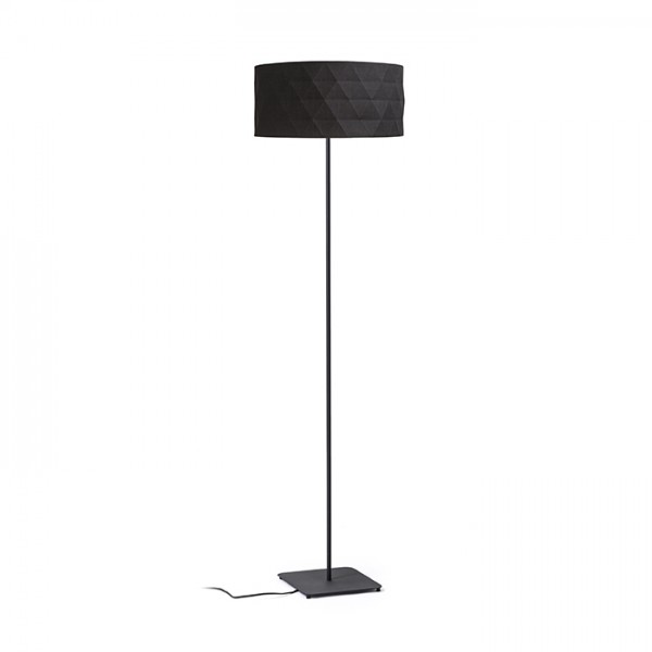 RENDL lámpara de pie CORTINA/JAKARANDA en pie negro/negro textil/metal 230V LED E27 15W R14072 1