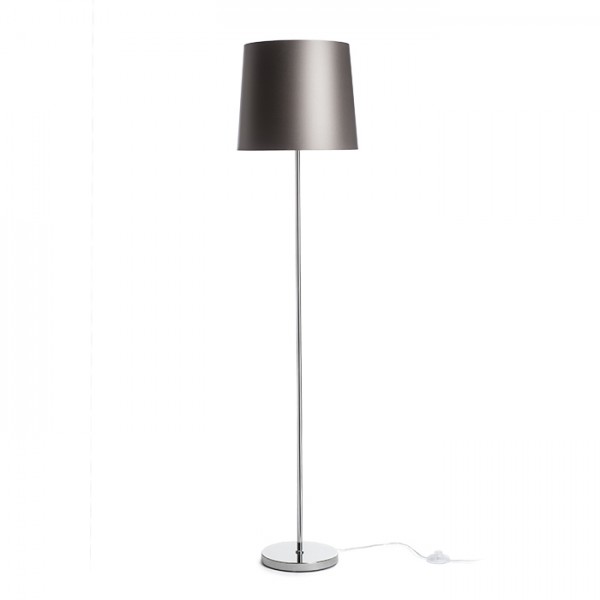 RENDL staande lamp NYC/CONNY 35 staande lamp Monaco duifgrijs/zilver PVC/chroom 230V LED E27 15W R14077 1