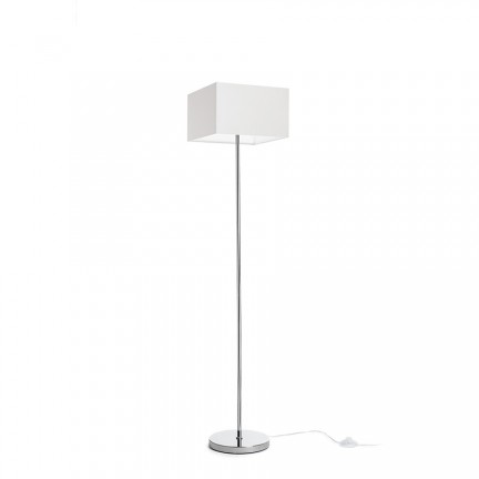 RENDL lampadaire NYC/TEMPO 30/19 lampadaire Polycoton blanc/chrome 230V LED E27 15W R14085 1