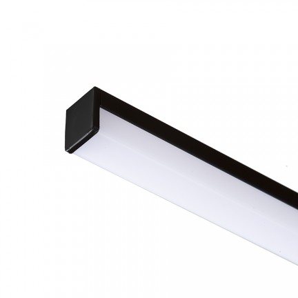 RENDL bande LED LED PROFILE H montage en surface 1m noir acrylique mat/aluminium R14090 1