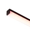 RENDL Tira LED LED PROFILE H montadas en superficie 1m negro acrílico mate/aluminio R14090 2