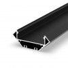 RENDL bande LED LED PROFILE J montage en surface 1m noir acrylique mat/aluminium R14094 1