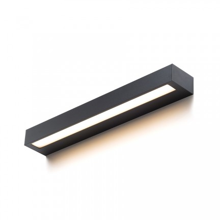 RENDL buiten lamp ASTER 50 wandlamp zwart melk acryl 230V LED 2x10W IP65 3000K R14199 1