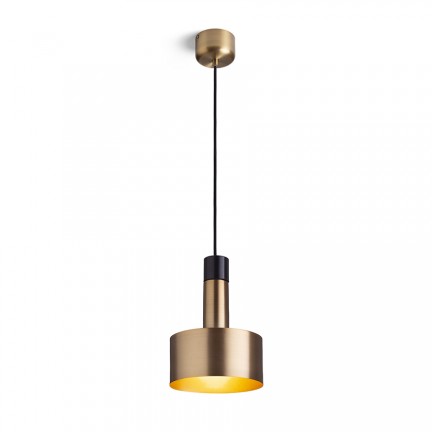 RENDL Hängeleuchte DIVINA Pendelleuchte Messing/Dekor aus schwarzem Marmor 230V LED E27 5W R14260 1