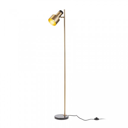 RENDL Stehlampe DIVINA Standleuchte Messing/Dekor aus schwarzem Marmor 230V E27 5W R14262 1