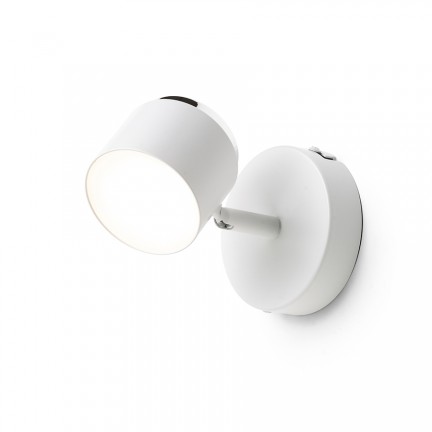 RENDL spot NOVA I murale blanc chrome/acrylique dépoli 230V LED 4.2W 3000K R14272 1