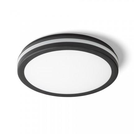 RENDL Aussenleuchte SONO 30 Aufbauleuchte schwarz Kunststoff 230V LED 30W IP65 3000K 4000K 6000K R14298 1