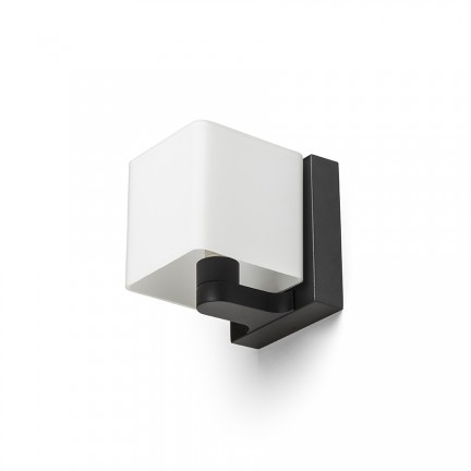 RENDL applique murale PHILLY murale noir verre opale coloré 230V LED G9 7W R14389 1