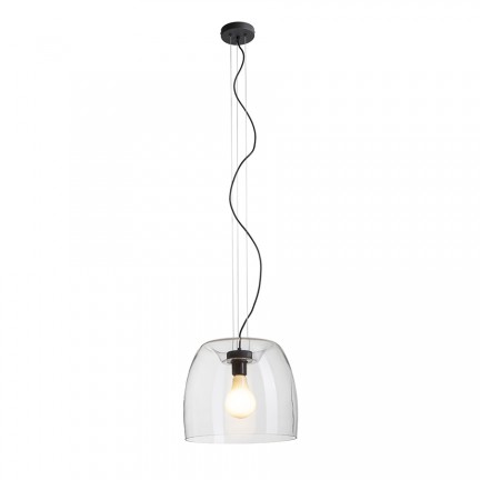 RENDL Hängeleuchte ORLANDO 35 Pendelleuchte Klarglas/schwarz 230V LED E27 24W R14395 1