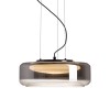RENDL Hängeleuchte NAOMI 35 Pendelleuchte Rauchglas/Milchglas/schwarz 230V LED 18W 3000K R14400 2