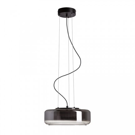 RENDL Hängeleuchte NAOMI 35 Pendelleuchte Rauchglas/Milchglas/schwarz 230V LED 18W 3000K R14400 1
