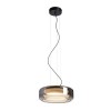 RENDL Hängeleuchte NAOMI 35 Pendelleuchte Rauchglas/Milchglas/schwarz 230V LED 18W 3000K R14400 7